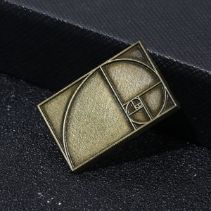 Spiral Golden Ratio Sacred Fibonacci Brooch Enamel Pin Math Decoration Geometry Brooch Lapel Bag Badge Jewelry Accessories Gift