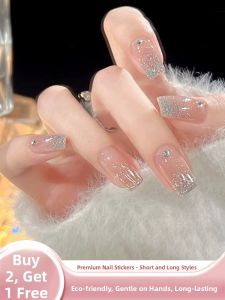 MONLEYTA | Wearable Nail Art Short Design 2025 New Style White Enhancing High-End Feel Unique Trend Nail Tips And Stickers By MONLEYTA