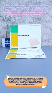 S&N Bactigras 7457 Medicated Paraffin Gauze Dressing 10cmx10cm Chlorhexidine PARAFFIN Gauze Smith & Nephew Dressing