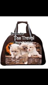 Tas pakaian motif Karakter Kucing / TAS TRAVEL TAS KOPER JINJING PAKAIAN ELLE /tas cewek/tas wanita