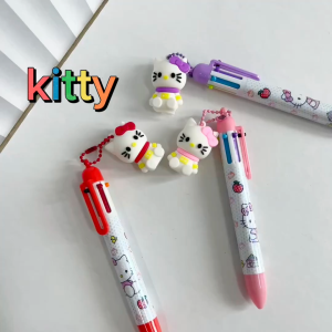 (READY STOCK) Set Pen Gel 6 Warna Capybara Stitch Sanrio Unicorn Spidey 0.5mm Comel Birthday Gift Cute 6 Colour Pen 彩色笔