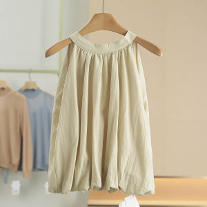 Cooling Sleeveless Neck Hanging Vest Simple Design Summer New Womens Fashion 237 Xingking Rayon Nylon Blend Casual Korean Style