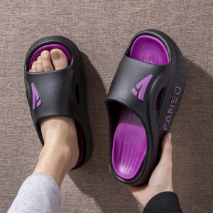 Mens Outdoor Sports Slippers Anti-Odor Thick Bottom Anti-Slip Bathroom Slippers Comfortable Flat Heel EVA Material