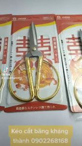 Kéo văn phòng kéo cắt vải băng khánh thành cán kim loại màu vàng in hình Rồng Phụng - Ademo Kéo Cắt Vải Chất Liệu Inox Kéo Ademo Bảo Hành 12 Tháng - Lazada