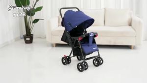 Ultra-Light Baby Stroller for 1-3 Years Dual-Way Foldable & Adjustable Recline with Detachable Dining Tray – Compact Travel Design + Safety Harness