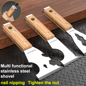 Stainless Steel Painter Scraper Cleaning Shovel Hammerhead Nail Drywall Hand Tool for Joint Taping Finishing Patching on Drywall