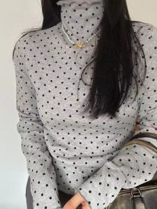 เสื้อเชิ้ตคอปกสูงแขนยาวผู้หญิง แฟชั่นฤดูใบไม้ร่วง/ฤดูหนาว แขนยาว ปกติ คอวี ป้องกันรังสียูวี เสื้อเชิ้ตผู้หญิง