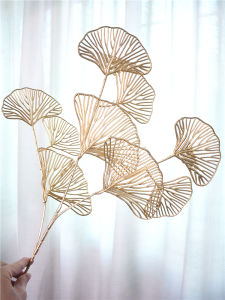 Gold Leaf Simulated Ginkgo Leaf Living Room Decoration Wedding Red Fruit Wintergreen New Year Flower Arrangement Gold Leaf