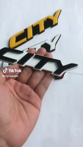 EMBLEM MOBIL CITY EKSTERIOR MOBIL HONDA VARIASI TIMBUL 3D BAHAN FIBERGLASS