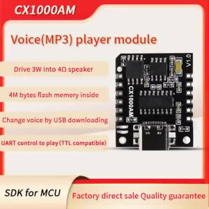 Aideepen | CX1000AM Voice Chip Module Serial MP3 Microcontroller Control Triggers Voice Broadcast Custom Audio Module DC3.3~5.2V