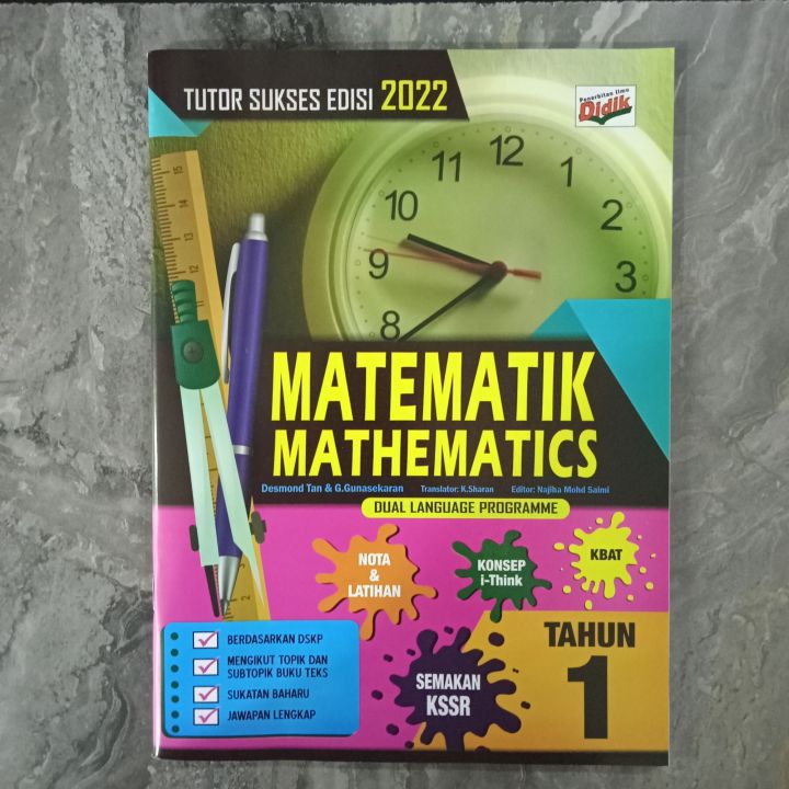 TUTOR SUKSES EDISI 2022 MATEMATIK DLP (TAHUN 1) | Lazada