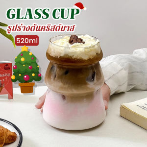 TookJai แก้วน้ำ ถ้วยกาแฟ รูปต้นคริสต์มาส สามมิติ Glass cup
