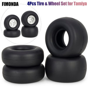 4Pcs RC Rubber Tires Wheels with Silencing Sponge for Tamiya 1/10 Frog Sand Scorcher Grasshopper Hornet Buggy