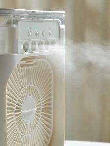 3 in 1 Air Cooler USB Connection Fan Mini Portable Fan Aircond Humidifier with 5 Sprays 7 Colors LED Colourful Night Light & Handle Air Conditioner Purifier Mist Cooler 600ml Liquid Storage Ice Water Cooling 3 Wind Speeds / Kipas / 冷风机风扇