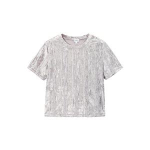 Juicy Couture | Lace Trim Velvet Round Neck Short Sleeve Women T-Shirt