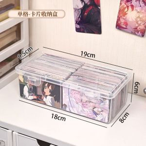 Organizer Box for Collectible Cards Flip Cover Style Grid Division Suitable for Children Self-Print Card Holder Yu-Gi-Oh Storage