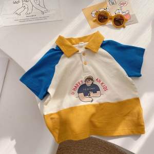 Áo polo cho bé trai bé gái áo cộc tay có cổ cho bé chất cotton mềm mịn cho bé 8-30kg