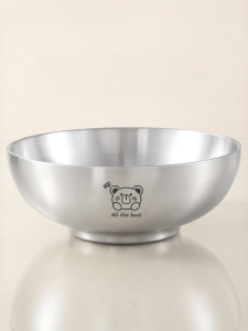 CHUANGSHUNFU | 304 Stainless Steel Food-Grade Large Double-Layer Heat-Resistant Bowl