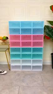 Kotak Susun Rak Organizer Sepatu Shoe Box 10 PCS