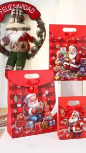Zaman Now - Tas Kertas Christmas Motif / Paper Bag Natal Santa Hampers
