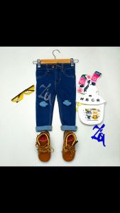 Celana Anak Jeans Sobek Bulat 6bulan -  12tahun Laki-Laki dan Perempuan