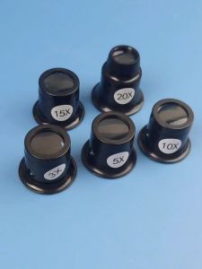 20X 15X 10X 5X Jewelers Eye Loupe Loop Magnifier Magnifying Glass Watchmakers Jewelry Tools Magnifier Metal Hands Free Head Band Battery Powered Jewelry Tool Watch Repair Eye Loupe LED Lighted Optical Lens Clock