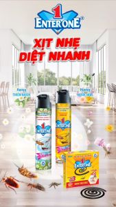 {Hàng chính hãng} Bình xịt côn trùng EnterOne hương hoa thiên nhiên 600ml {combo 5 bình} xịt côn trùng diệt muỗi diệt kiến diệt gián hiệu quả an toàn được Bộ Y Tế cấp phép