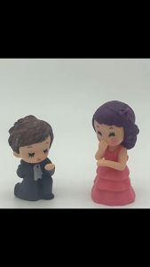 Marry Me couple Valentines day Prince Princess Wedding Couple Figure/Proposal cake decoration