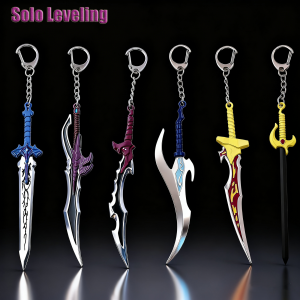 Anime Solo Leveling Keychain Knight Killer Fangs Metal Toy Sword Character Weapon Model Keychain Fans Collect Gifts For Friends