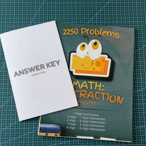 Preschool Kinder Grade 1 2 3 4 5 6 - MATH WORKBOOK - Subtraction Practice - 2250 Problems