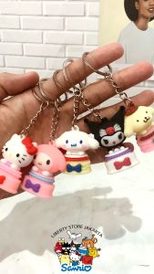 Gantungan Kunci Sanrio Kue 5 Varian Pompurin Cinnamoroll Kuromi Hello Kitty Melody GK-1155 Aksesoris Tas Keychain Funny Gift Best Present For Birthday Event Souvenir