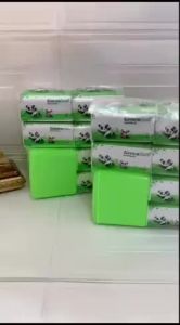 Tisu Green Soft Panda Pop Up kecil 6 Pcs Gratis Kotak Dispenser/ toples greensoft