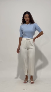 MINEOLA Elastic Waist Long Pants (Celana kulot wanita kekinian korean style)