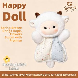 JIFANPAUL | Búp bê cừu nhồi bông mềm mại đồ chơi an ủi quà tặng cho trẻ em và người lớn thú nhồi bông dễ thương gối ôm đồ trang trí dễ thương mang theo tiện lợi