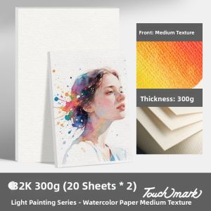 Touch mark | Watercolor Paper for Art Students and Beginners 300g Medium Texture