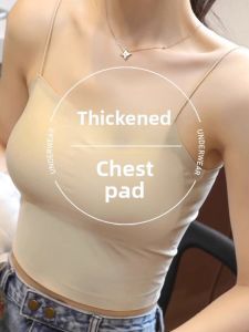 chaqi | 2025 New Backless Bra Womens Small Chest Gathered Fixed Cup Can Wear Outdoors Tank Top Style Strapless Bra Summer Underwear