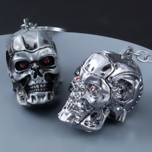 Terminator Skull Head Keychain Men Women Fashion Pendant Keyring Jewelry Car Key Accessories