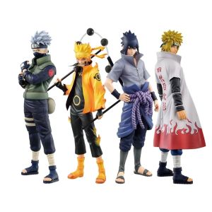 Bandai | 27cm Anime Naruto Figure Naruto Sasuke Namikaze Kakashi Figurine Statue Model PVC Collection Desktop Action Figure Toy Gifts