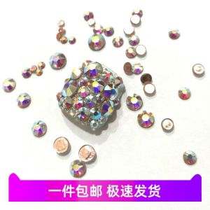 Super Shiny Chanluo Rhinestone Hot Bottom White Colorful Hot Foundation Swarovski Diamond Colorful Flame Nail Art Not Falling off Bottom Glass Drill