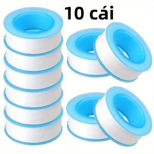 3/10 Cuộn 5M PTFE Trắng Ống Ren Băng Dính Niêm Phong Không Dầu Lắp Ống Nước Nguyên Liệu Nhà Hệ Thống Nước Cần Thiết