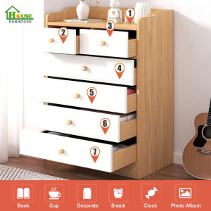 24 Hours Shipped Drawer Cabinet Organizer 4/5/6 Layers Solid Wood Drawer Cabinet For Clothes (2 Year Warranty)