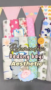 Bedongan Baby New Born Bahan Katun - Selimut Bayi Motif Carter Love Alas Perlengkapan Bayi Perempuan Laki Laki Bedong Murah Kiosbalitafawa