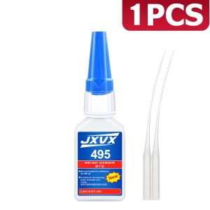 380/495 Black Super Strong Rubber Glue Instant Quick-drying Black Cyanoacrylate 100% Original Adhesive Specially Formulated for Rubber Leather Tires and Plastics Liquid Glue Tool 1-8PCS.