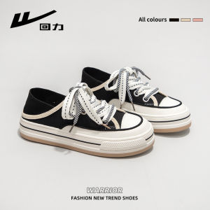Womens Canvas Shoes Casual Slip-On Half Slippers Versatile Outdoor Wear Cross-Band Low-Top Rubber Outsole Solid Color
