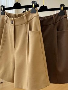 plus Size Workwear Shorts Women Loose Flattering Wide Leg Pants Conceal Body Casual Korean Style Summer Fashion plus Size