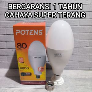 POTENS GLORY LAMPU LED BOWLING MODEL MERCURY 80W 80 WATT CAHAYA PUTIH BISA E27 DAN E40 BERGARANSI 1 TAHUN BAGUS BERKUALITAS LAMPU JALAN SNI