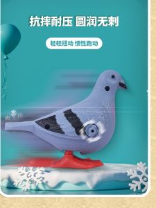 Night Market Stall Net Red Hair Strip Childhood Jumping the Dove Artificial Animal Cute Winding Can Jump Toys for Children and Infants