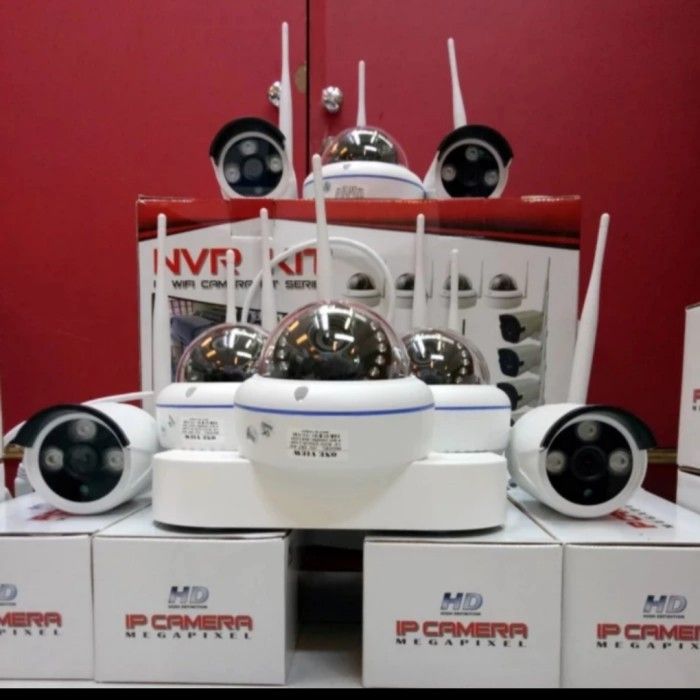 PAKET CCTV NVR KIT 6 KAMERA (KAMERA CCTV FULL WIRELESS) / IP CAM CCTV