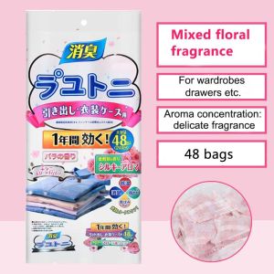 48pcs/box Mixed floral fragrance Moth Balls of Japanese Camphor Balls Suitable for Mothers and Babies Home anti-mildew insect-proof and deodorant agent moisture-proof deodorizing insect-repelling(Rose/Lavender)