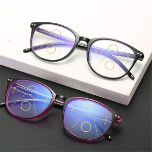 ROLL Computer Glasses Readers with Spring Hinge Reading Glasses Glasses for Women and Men Blue Light Blocking Progressive Multifocus
